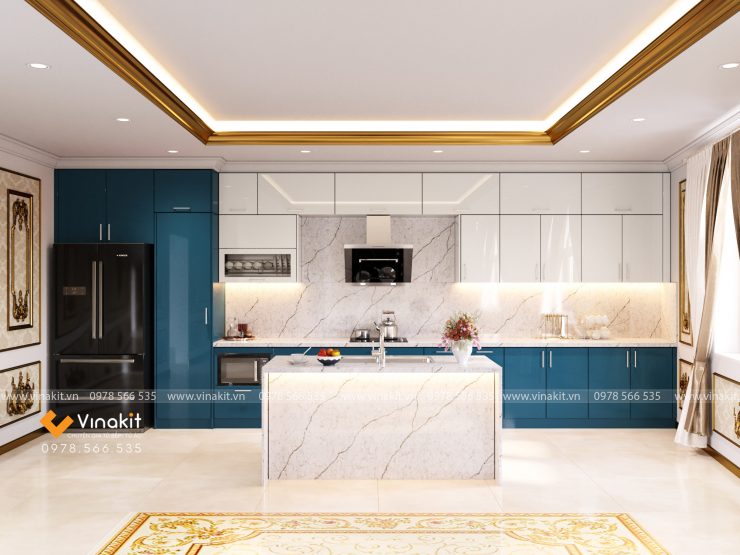 Tủ Bếp Inox Cánh Kính Cường Lực