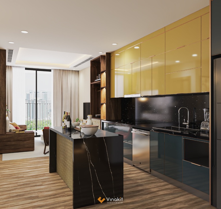 Tủ bếp inox cánh Acrylic Hà Nam giá bao nhiêu? 15+ Mẫu tủ bếp cánh Acrylic siêu đẹp