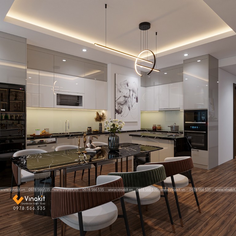 Các Mẫu Tủ Bếp Inox Cánh Acrylic Bền, Đẹp tại Hà Nam