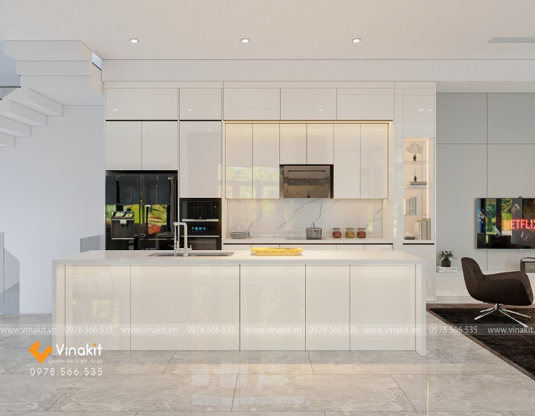 Các Mẫu Tủ Bếp Inox Cánh Acrylic Bền, Đẹp tại Hà Nam
