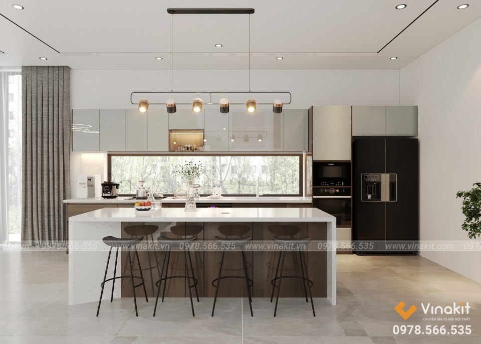 Tủ bếp inox chữ I